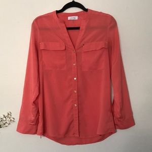 Calvin Klein coral blouse